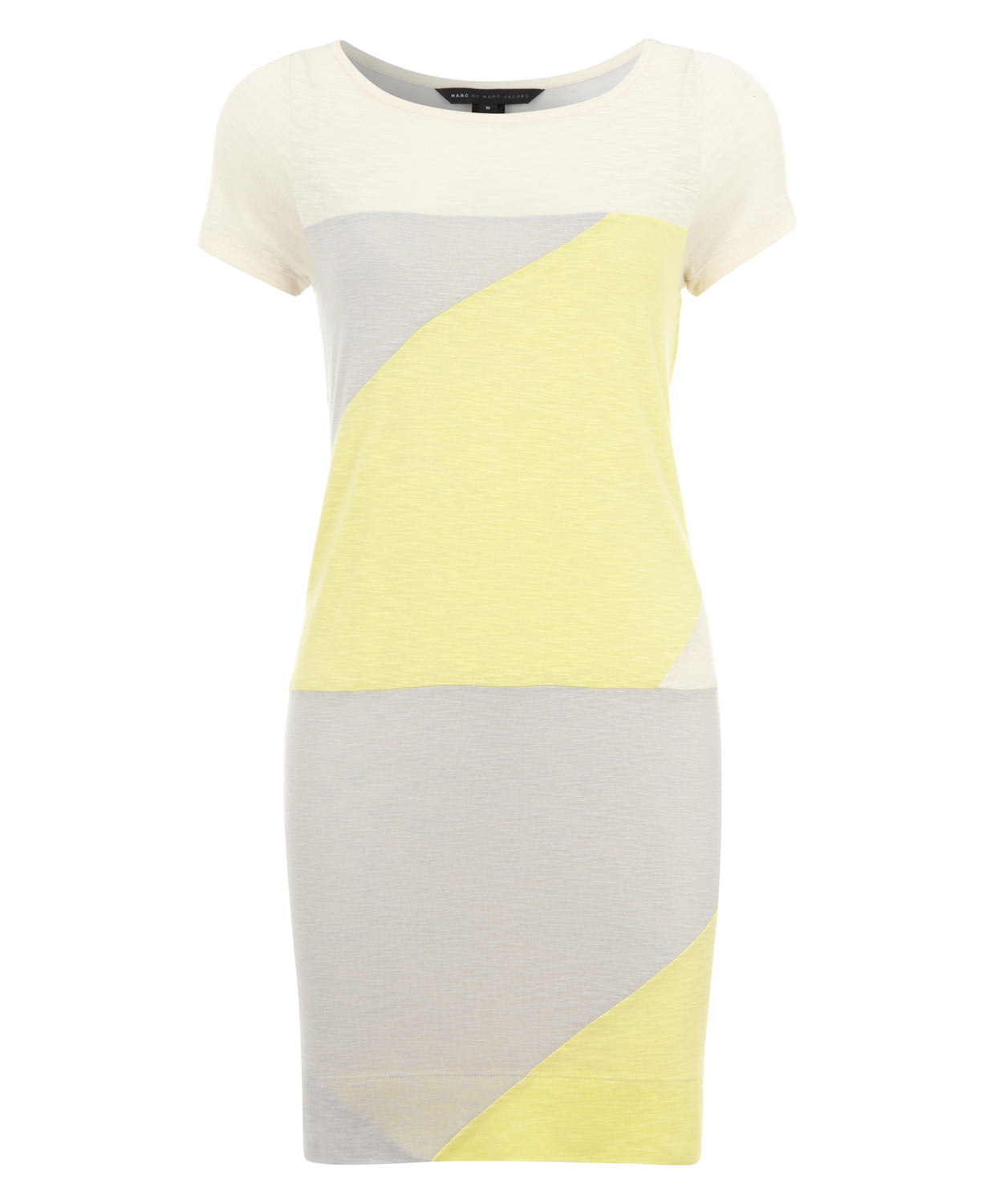 Marc by marc jacobs Tri Block Colour Jersey Tshirt Dress in Yellow Lyst