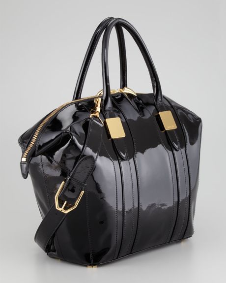 Rachel Zoe Morrison Medium Patent Tote Bag in Black | Lyst