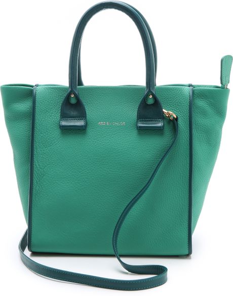 See By Chloé Small Zipped Tote in Green (mint) - Lyst