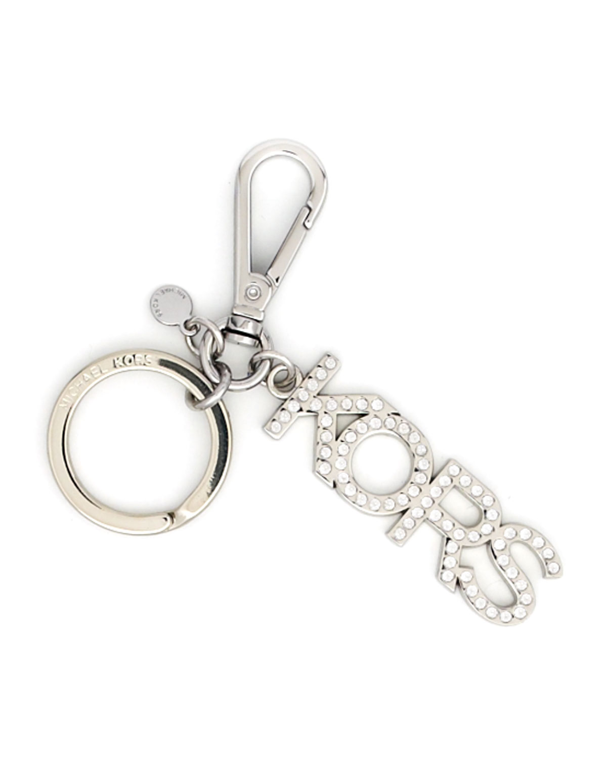 Michael michael kors CrystalEmbellished Key Ring in Metallic Lyst