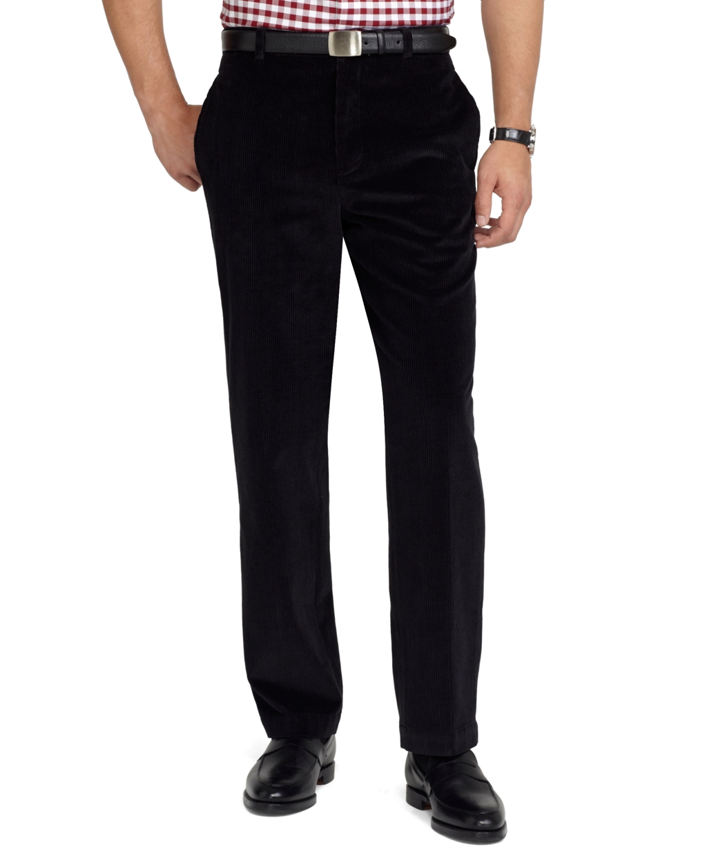 Brooks Brothers Hudson 8wale Corduroy Pants in Black for Men | Lyst