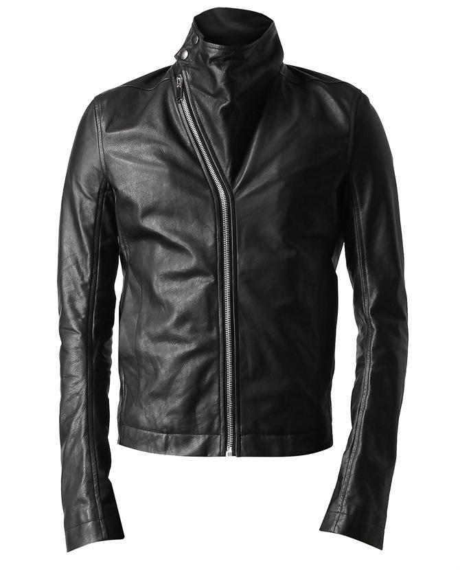 Rick Owens Leather Biker Jacket in Black for Men | Lyst