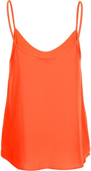 Topshop Strappy Cami Top in Orange (fluro orange) | Lyst