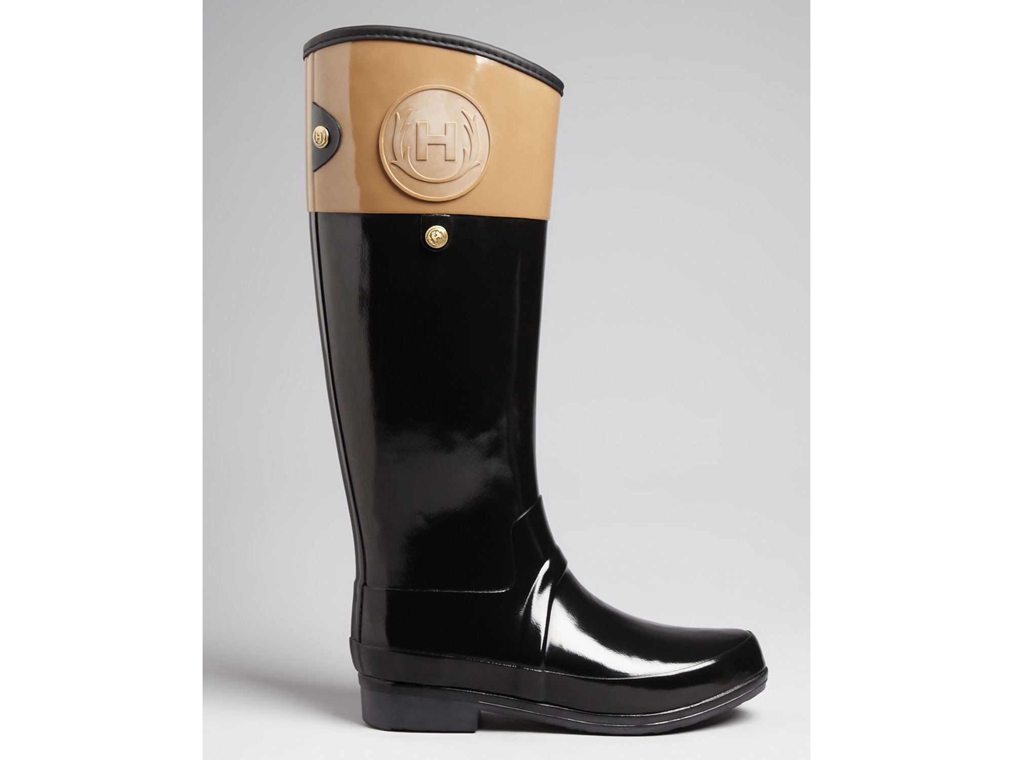 Lyst - Hunter Regent Carlyle Rain Boots in Black