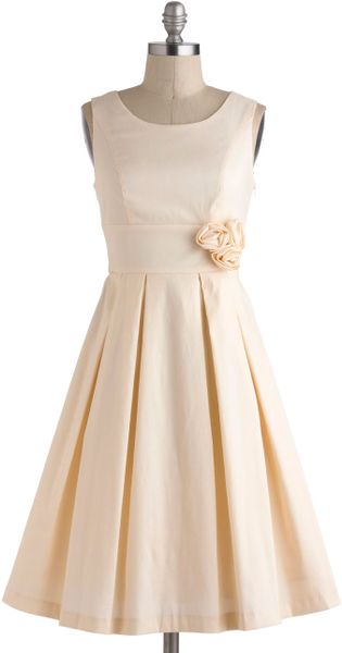 Modcloth A Lighter Shade Of Peach Dress in Beige (lavender) | Lyst