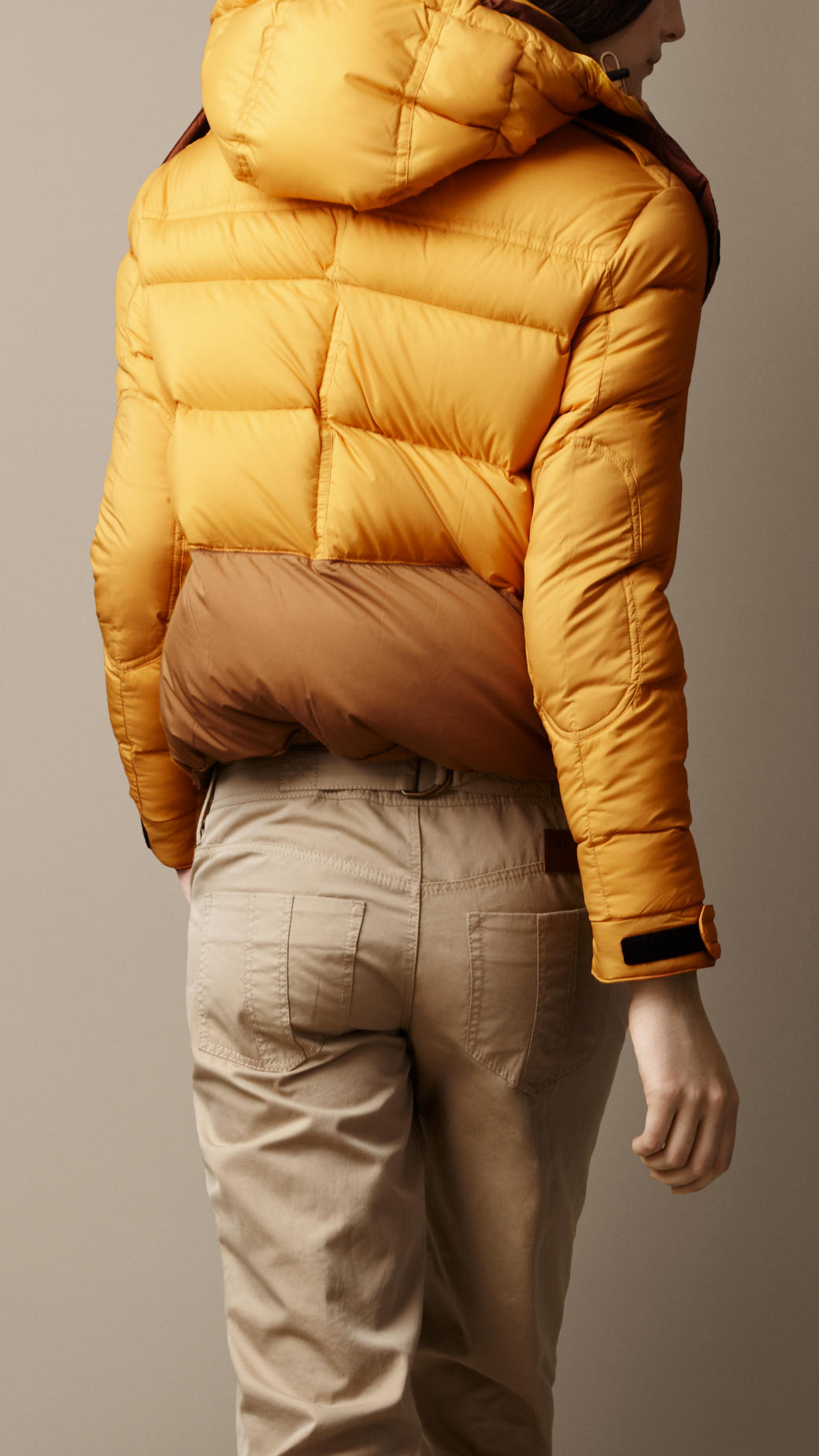 Lyst - Burberry Brit Sport Collection Colour Block Puffer Jacket in Orange