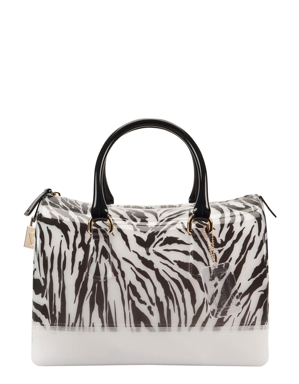 Furla Candy Satchel in Black (onyx+opali) | Lyst