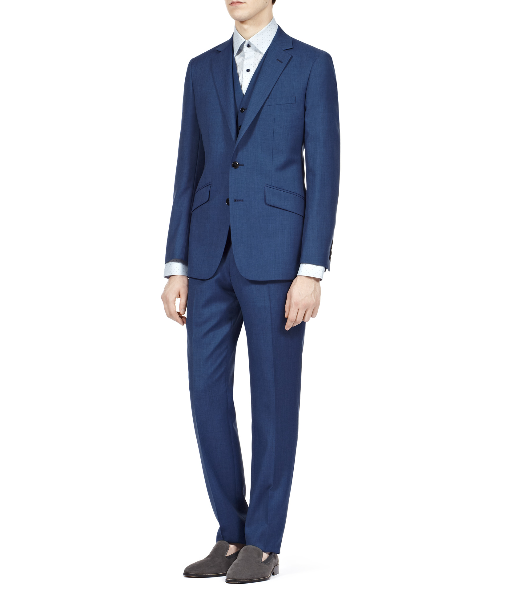 Reiss Rimini Three Piece Two Button Suit in Blue for Men (bright blue ...