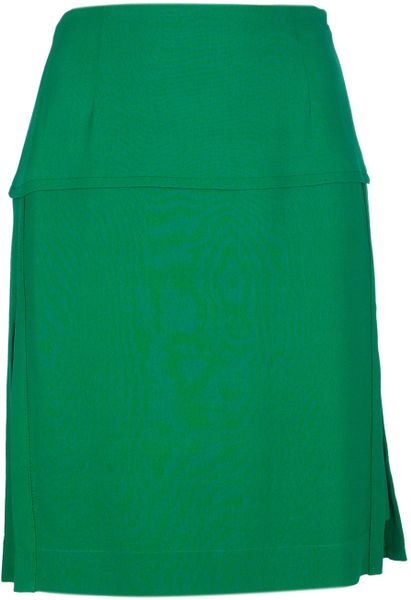 Antonio Marras Side Split Pencil Skirt in Green (emerald) | Lyst