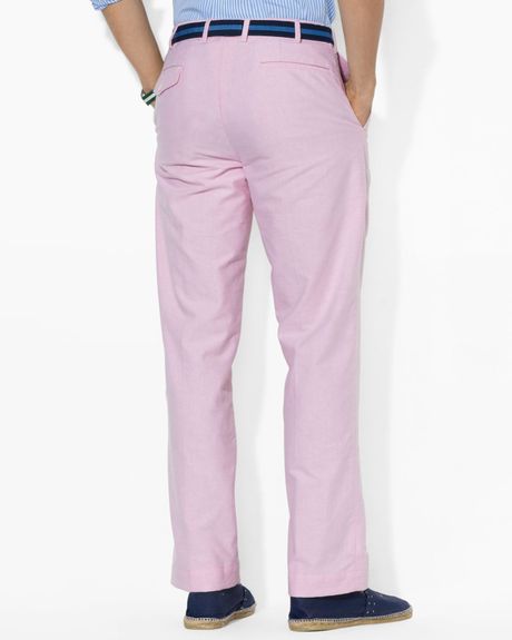 Ralph Lauren Polo Preston Cotton Oxford Pant in Pink for Men (new rose ...