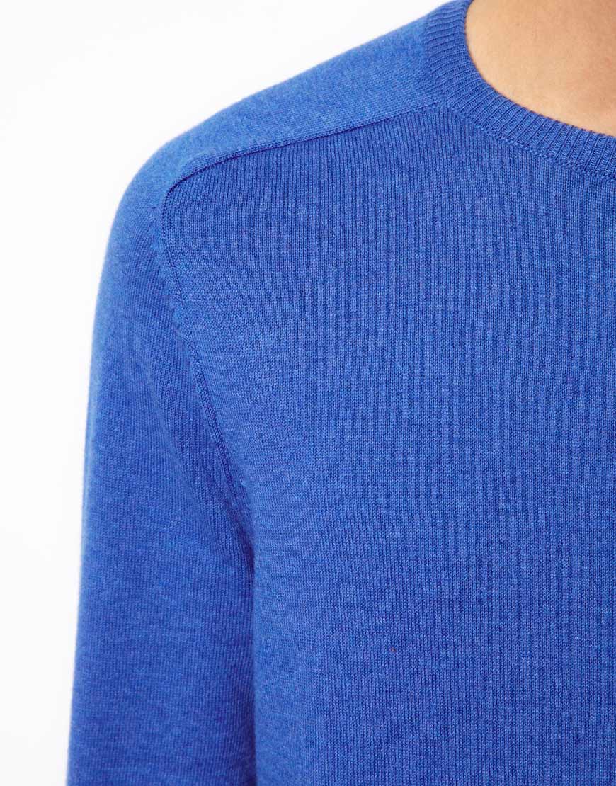 Lyst River Island Elbow Patch Jumper in Blue for Men