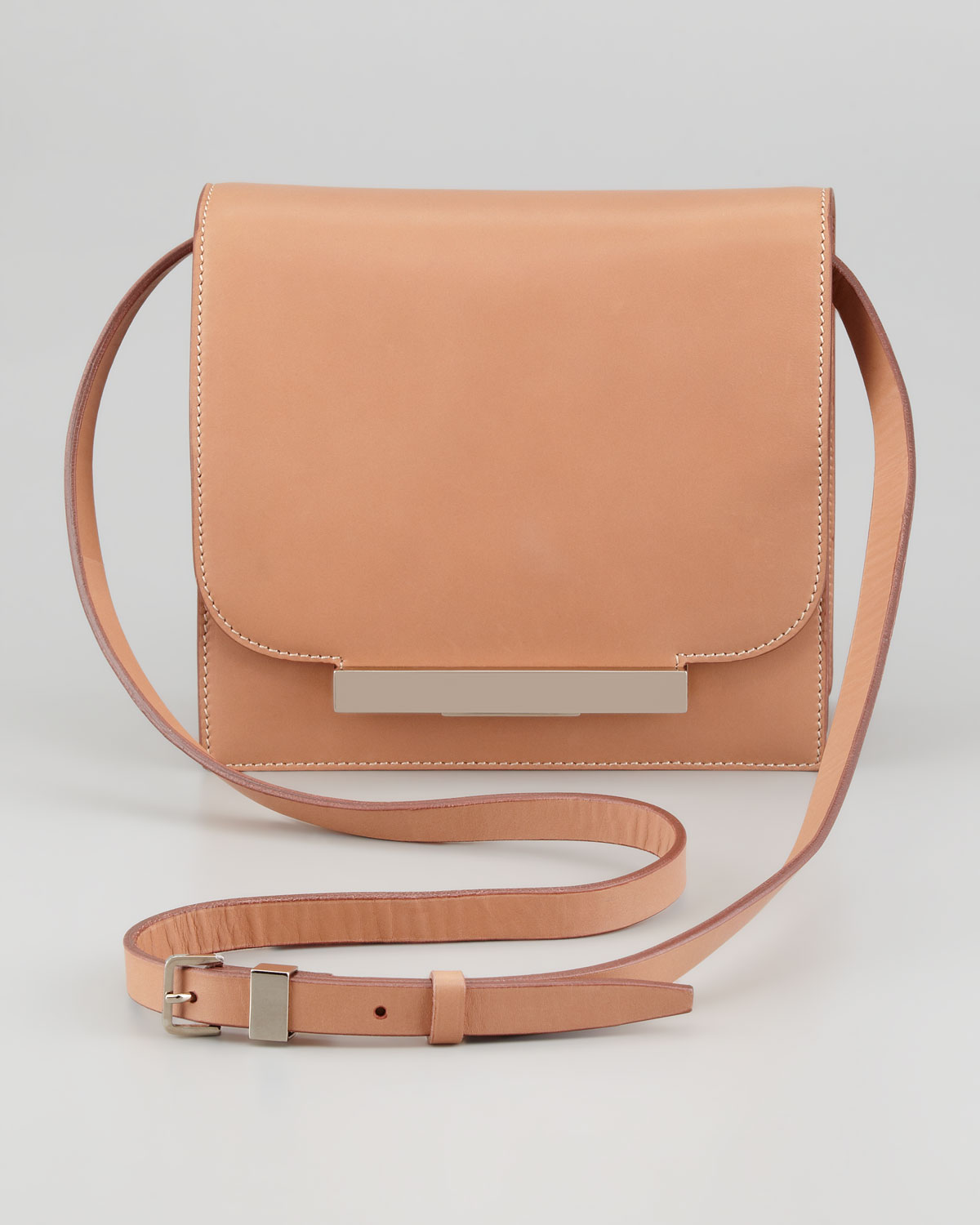 Lyst The Row Classic Leather Shoulder Bag In Brown Gallery
