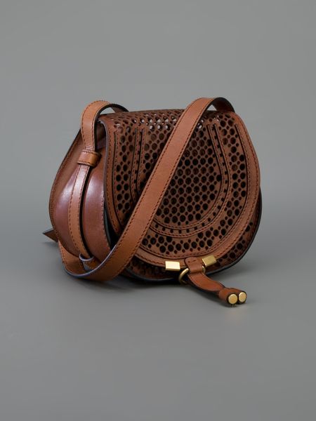 Chloé Perforated Bag in Brown | Lyst