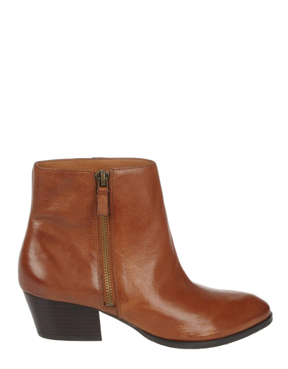 Franco Sarto Leather Ankle Boots in Brown (tan leather) | Lyst