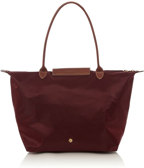 Longchamp Le Pliage Tote in Red (burgundy) | Lyst