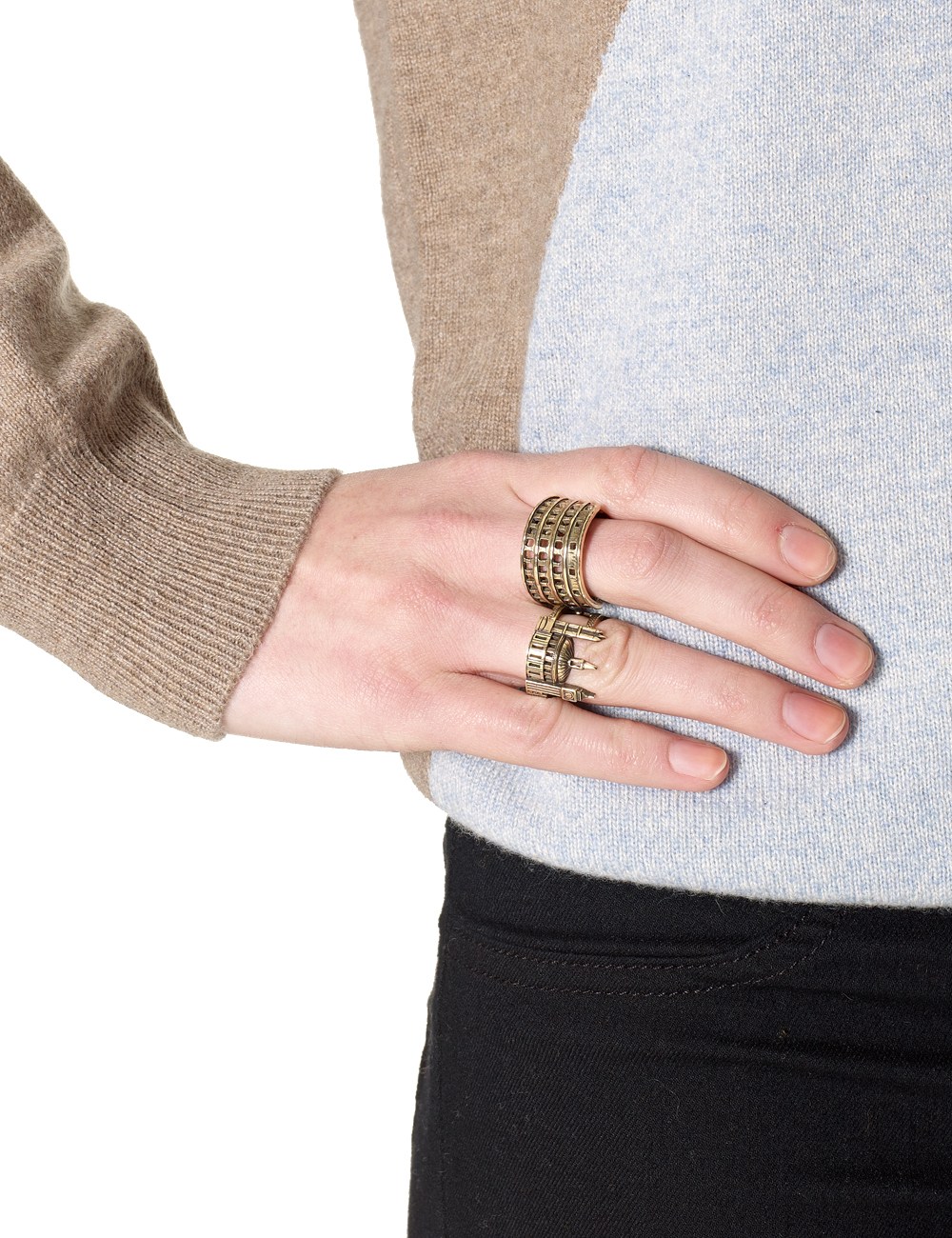 Zara simon Gold London Ring in Metallic Lyst