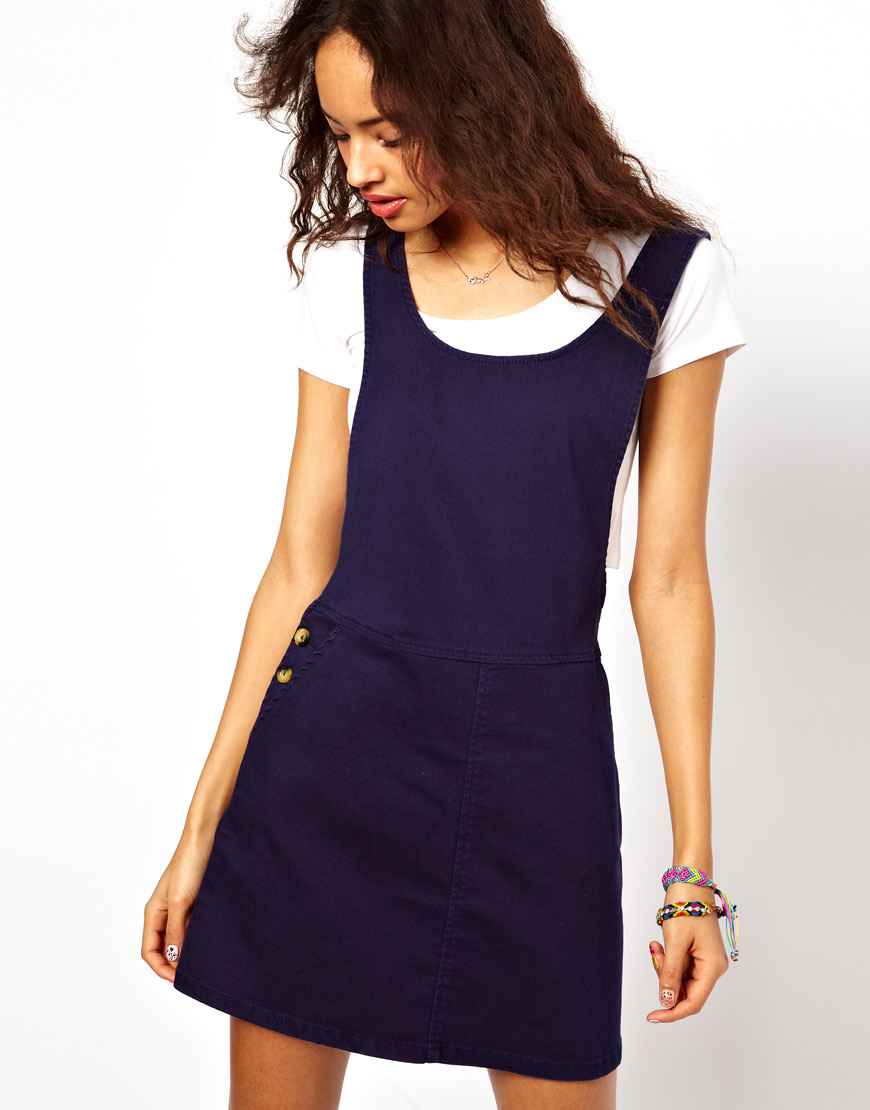 navy blue pinafore