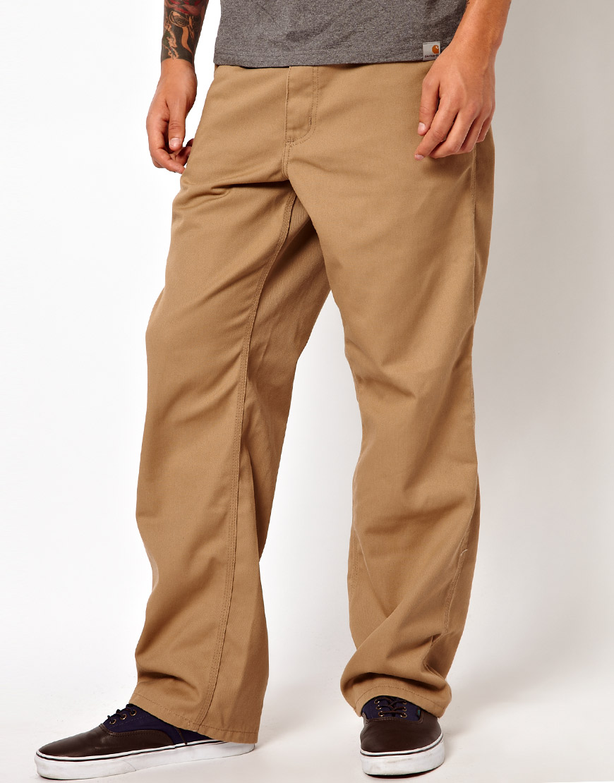 Lyst - Carhartt Simple Loose Chinos in Brown for Men