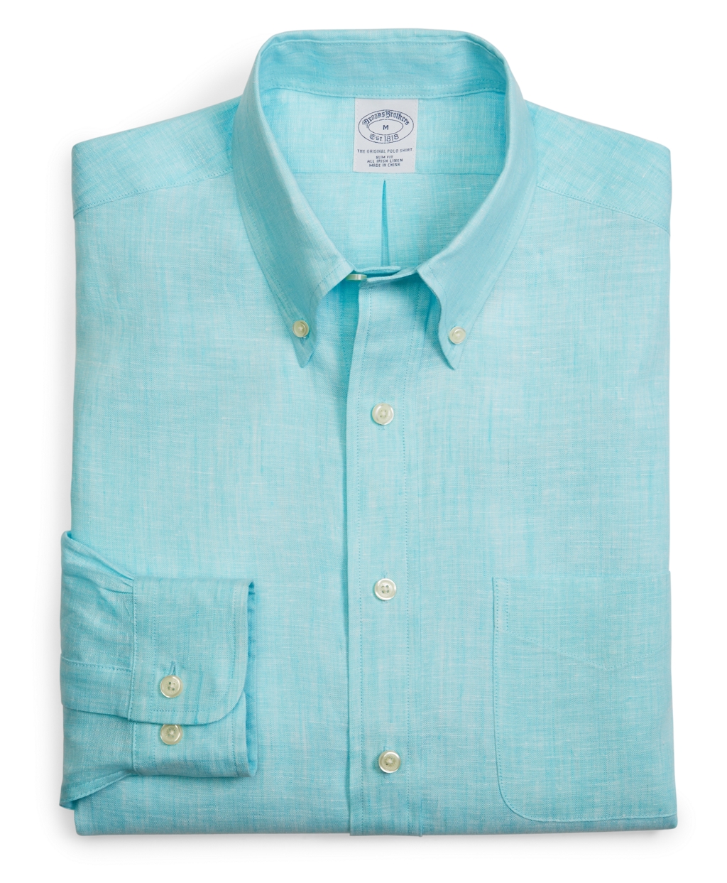 Lyst - Brooks Brothers Irish Linen Regular Fit Solid Sport Shirt in ...