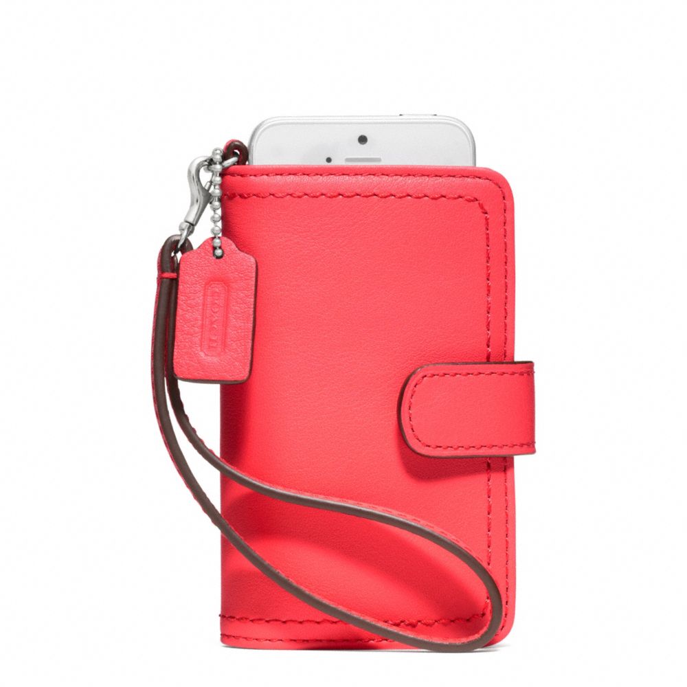 Lyst Coach Legacy Leather Phone Wristlet in Red