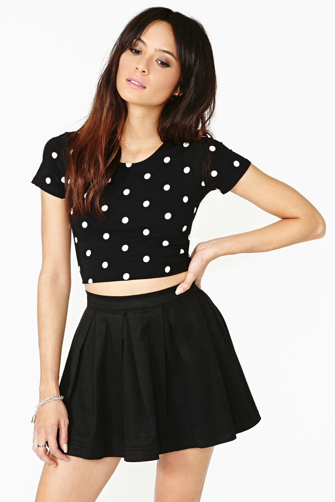 Lyst - Nasty Gal Cry Baby Crop Top in Black