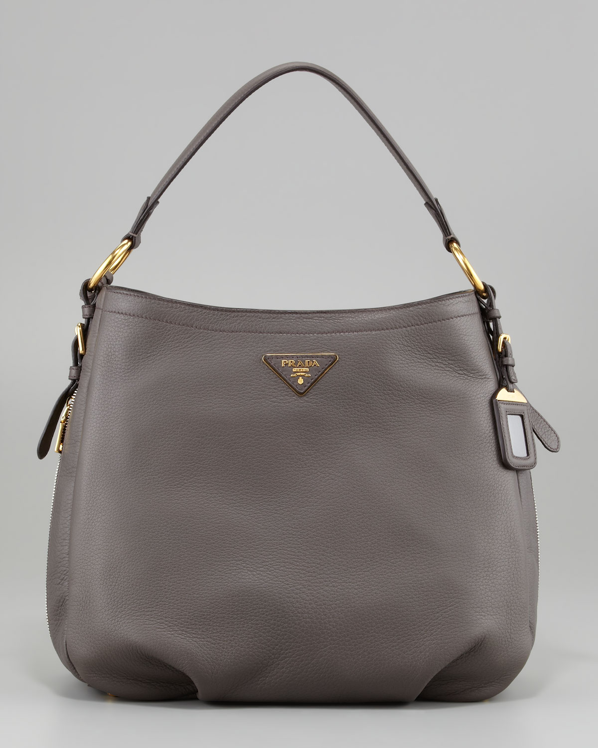 gray prada bag