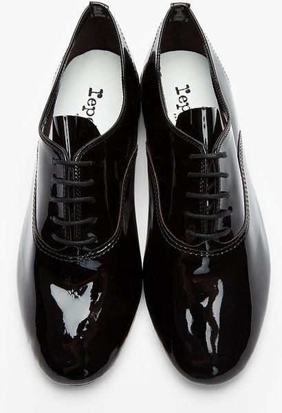 Repetto Patent Leather Zizi Flat Oxfords in Black | Lyst