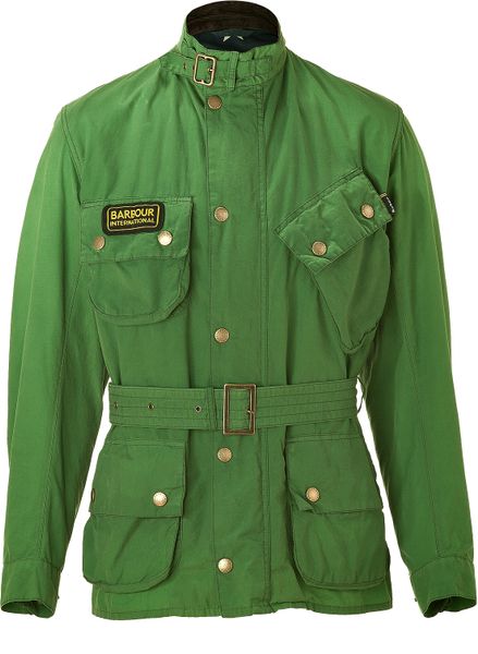 Barbour Racing Green Belted Washington Jacket in Green for Men | Lyst