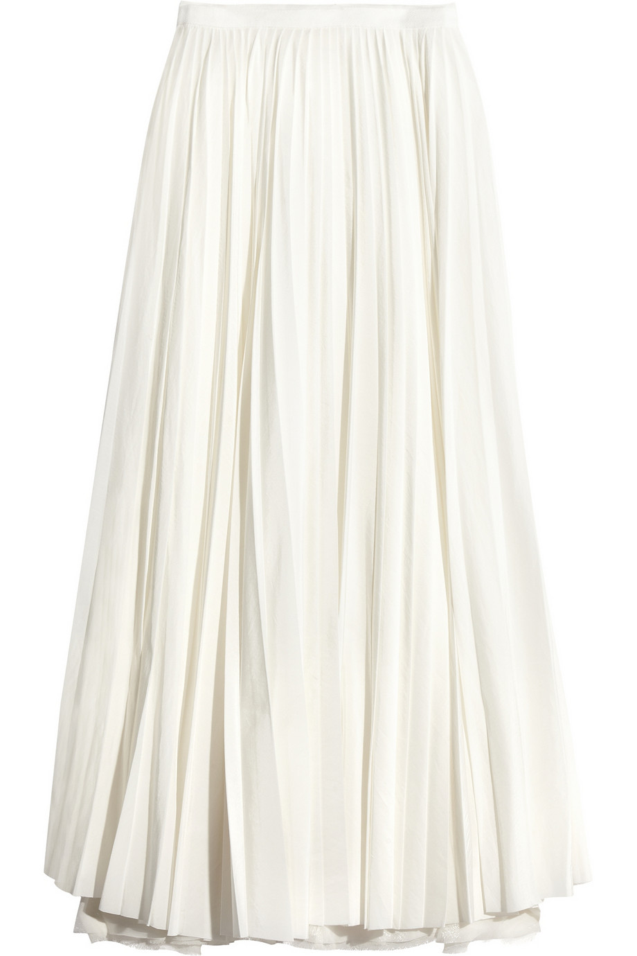 Boy By Band Of Outsiders Pleated Silk Maxi Skirt in White (ivory) | Lyst