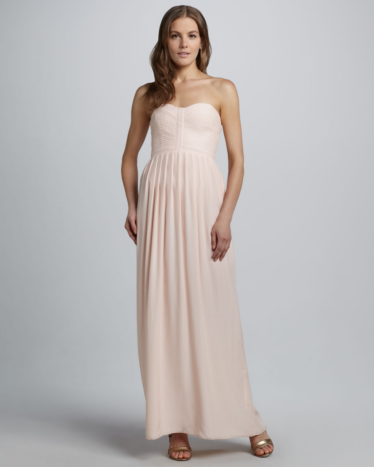 Lyst - Parker Bayou Silk Maxi Dress in Pink