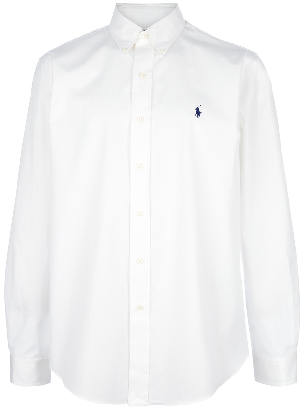 Polo Ralph Lauren Branded Button Down Shirt in White for Men | Lyst