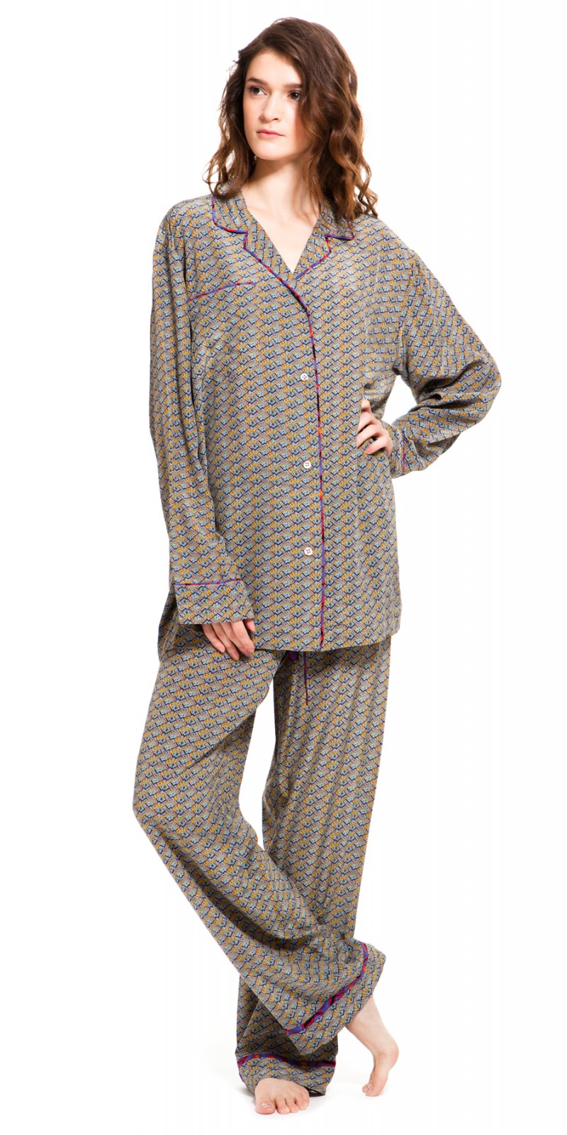 button down pajama top