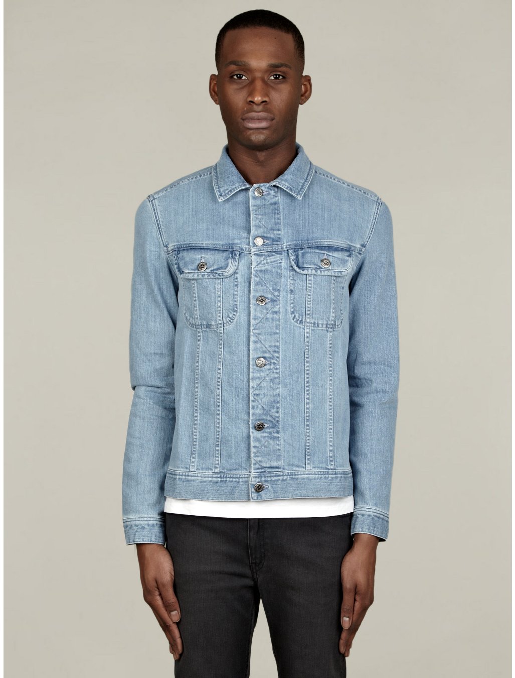 A.p.c. Mens Washed Denim Jacket in Blue for Men (denim) | Lyst