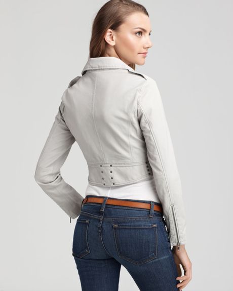 Joie Jacket Dolores B Leather in Gray (pale grey) | Lyst