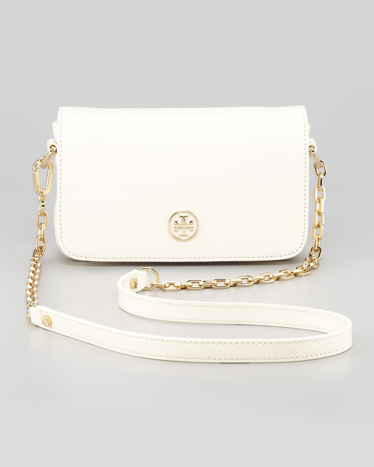 white chain strap bag