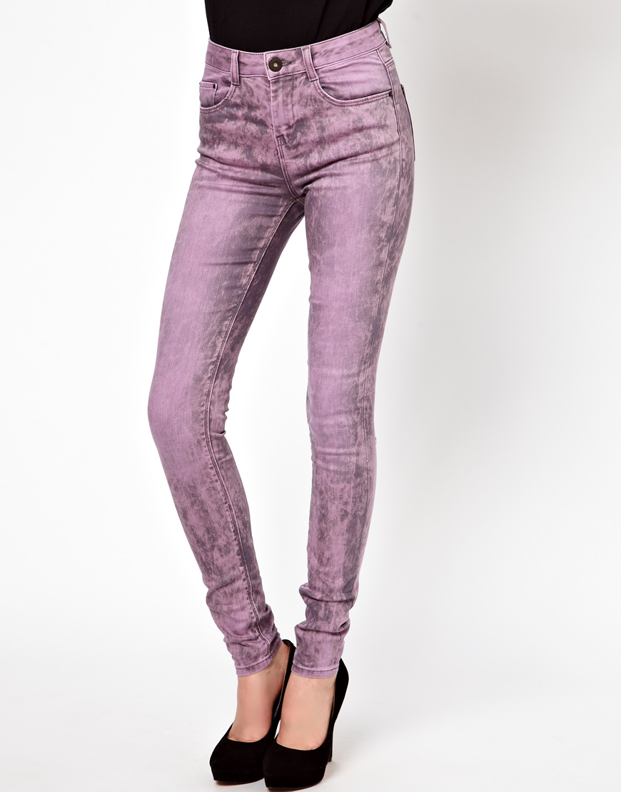 pink high waisted jeans