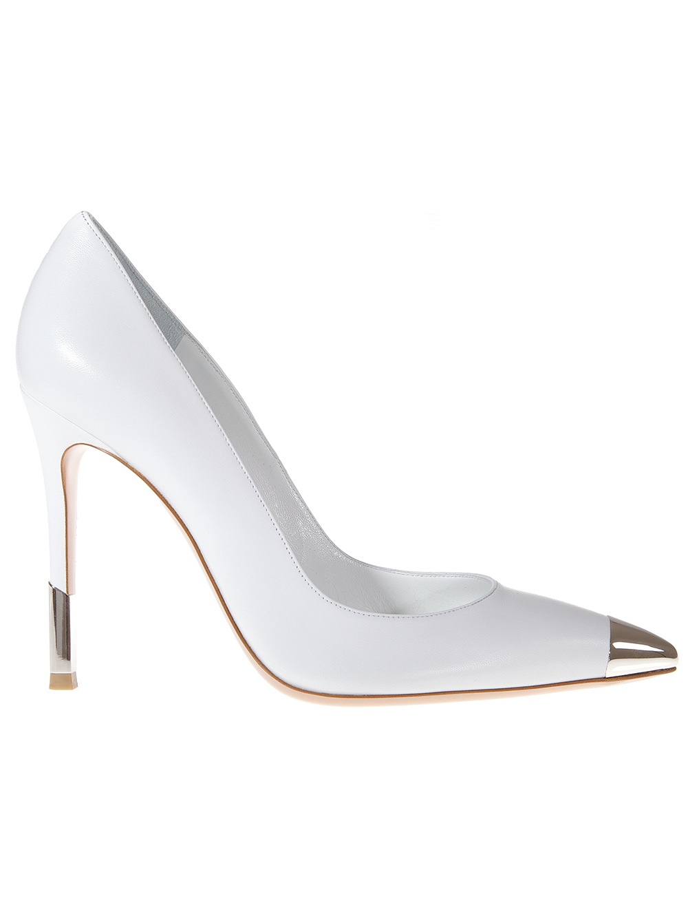 Gianvito rossi Pointed Toe Pump in White | Lyst