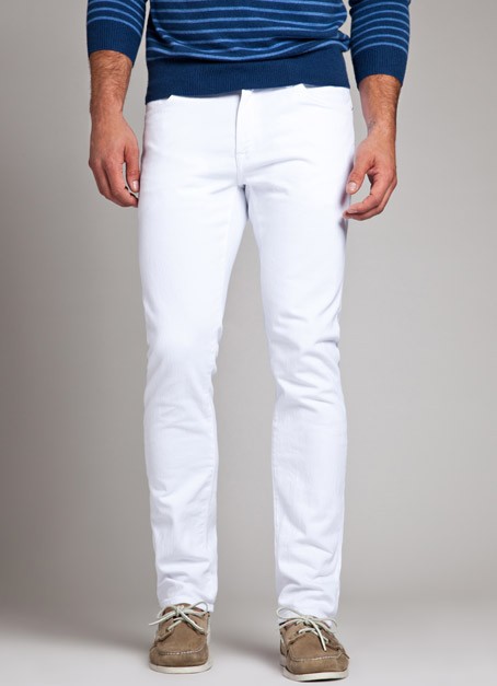 white slim pants - Pi Pants