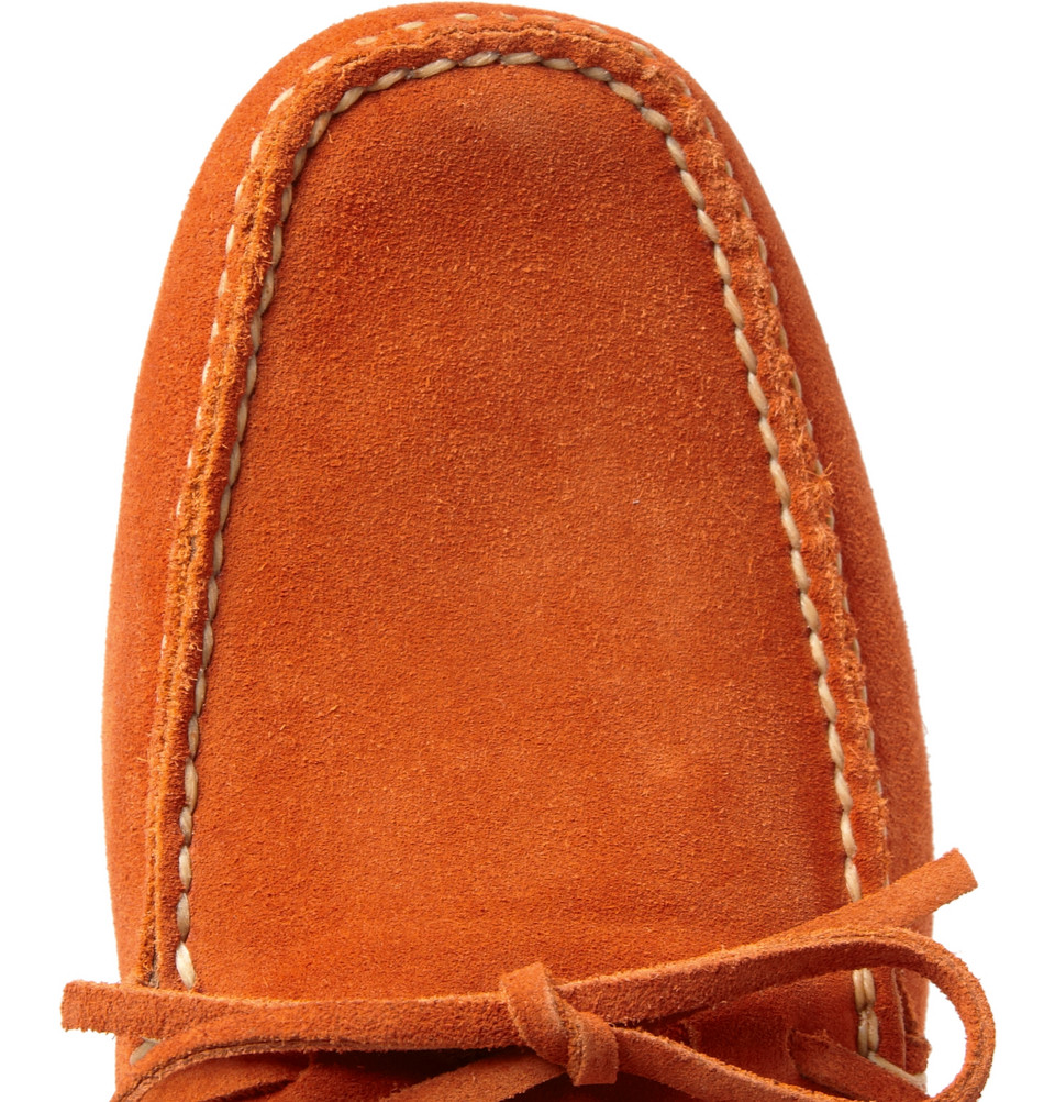 Lyst - Car Shoe Suede Driving Shoes in Orange for Men