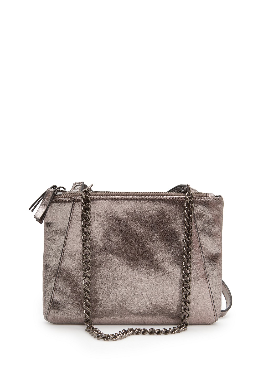 Mango Touch Double Pouch Shoulder Bag in Silver (93) | Lyst