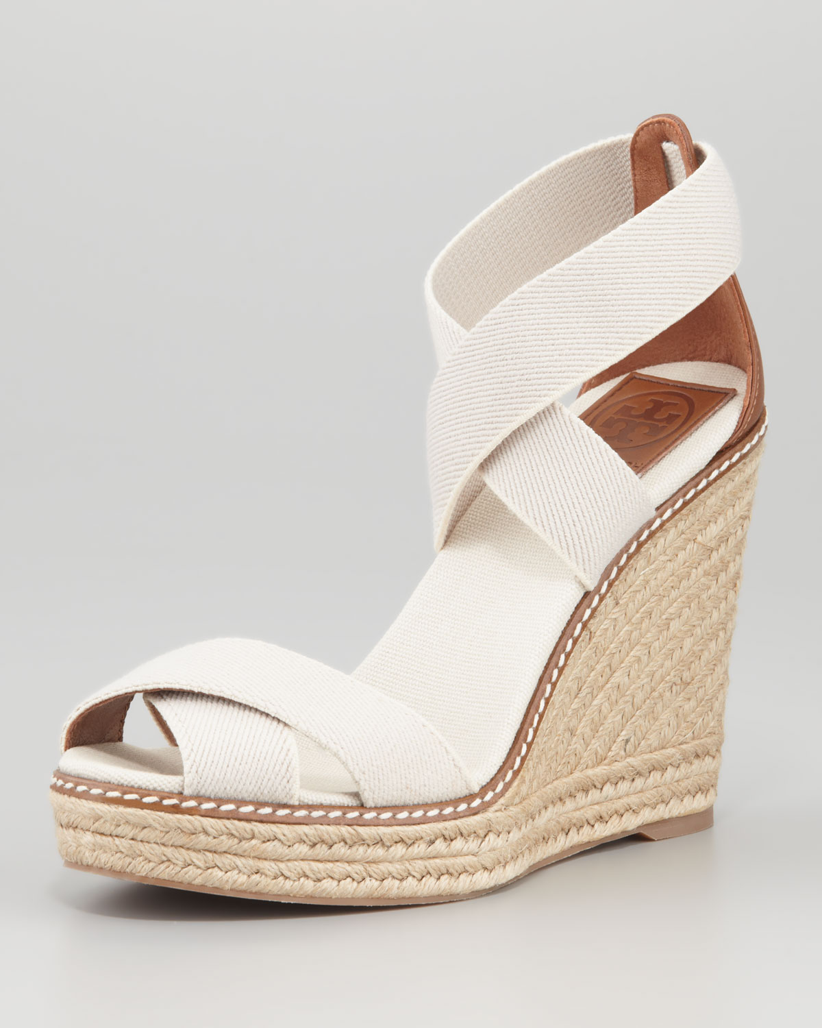 Lyst - Tory Burch Adonis Stretch Espadrille Wedge in Natural