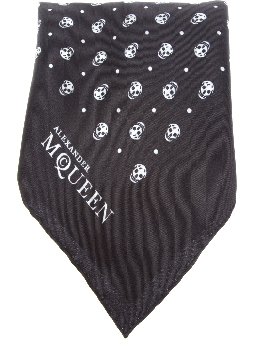 Alexander mcqueen Skull Print Handkerchief in Black for Men Lyst