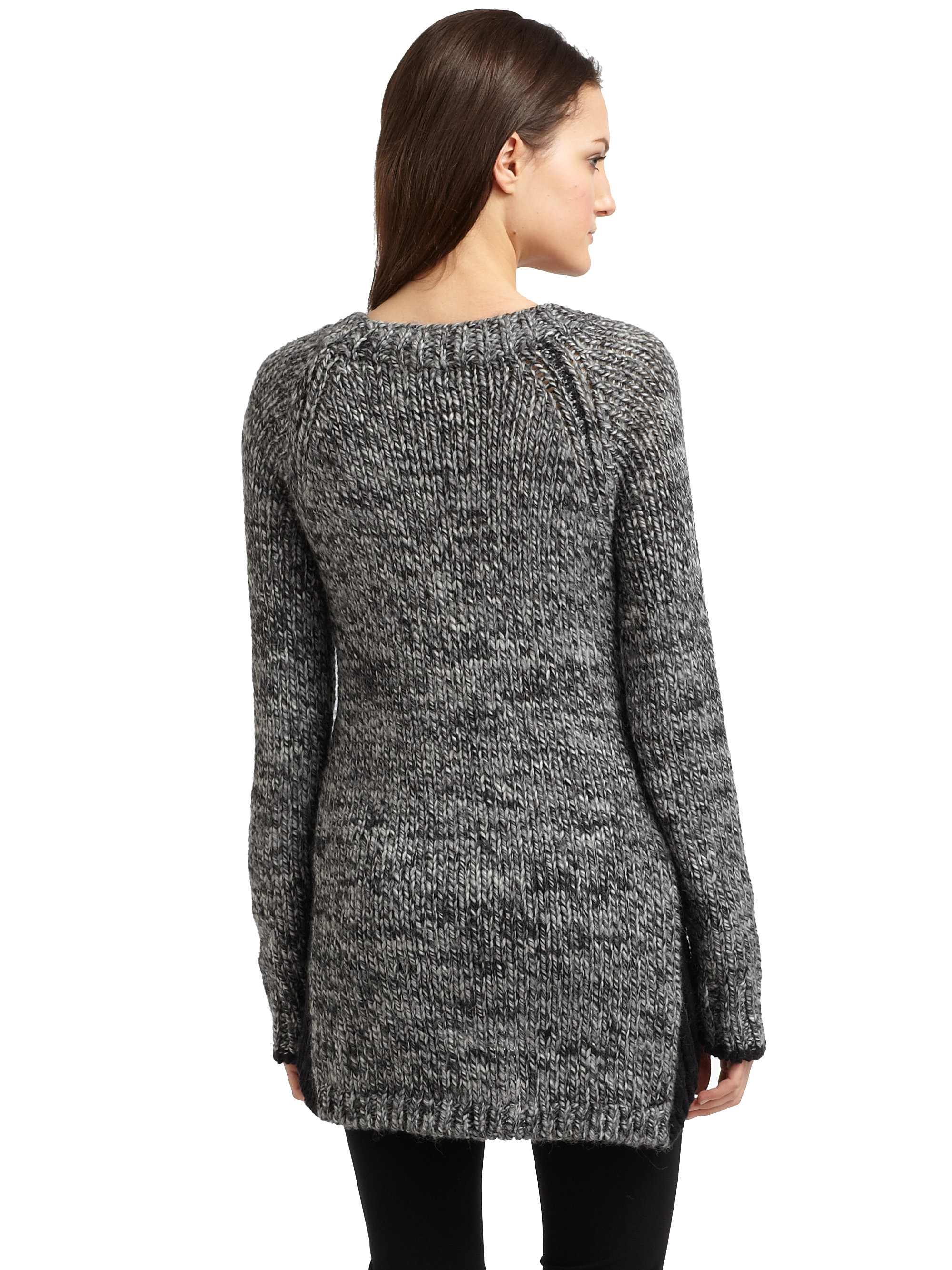 Elizabeth and james Marled Tunic Sweater in Gray | Lyst
