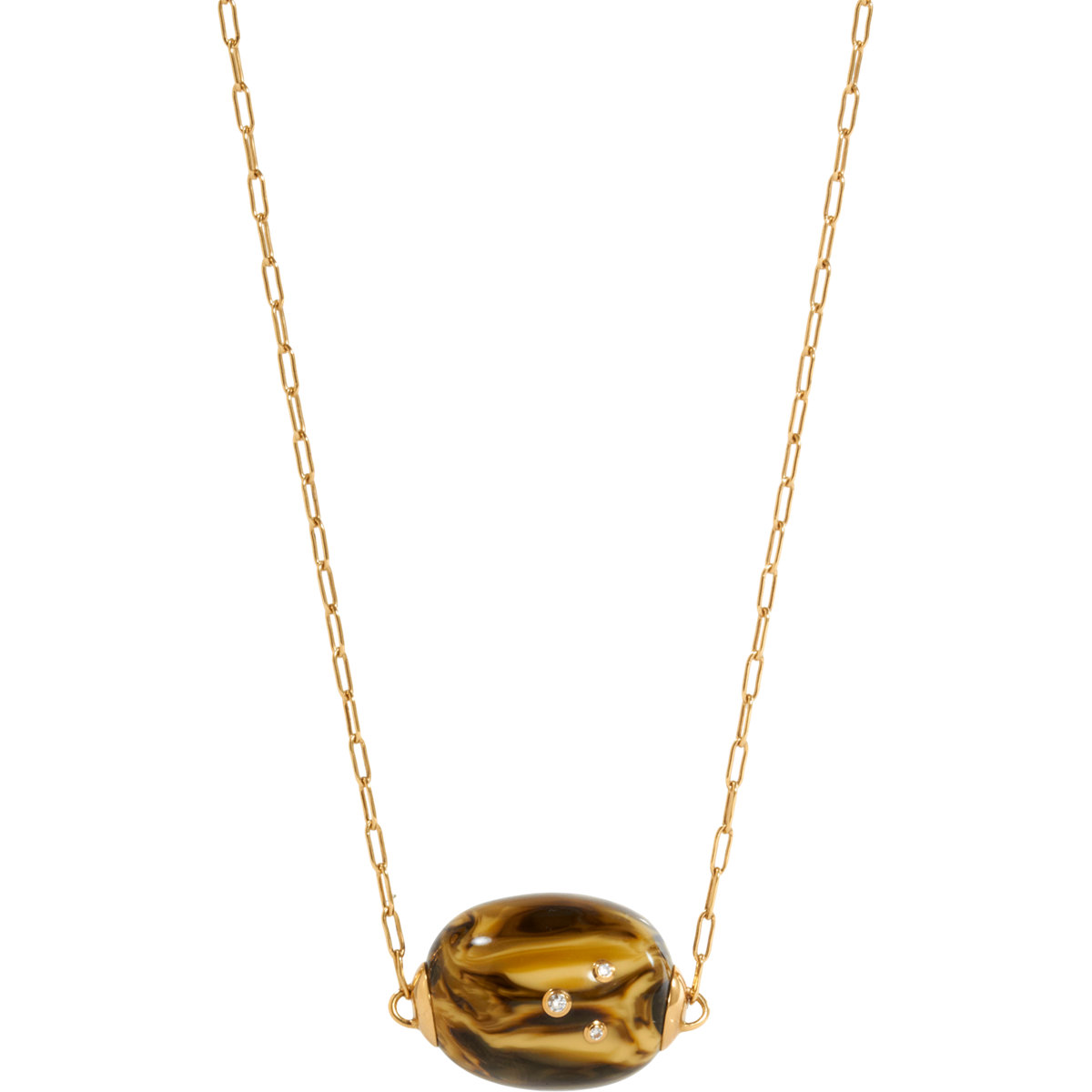 Mark Davis Bakelite Diamond Kula Necklace in Gold (yellow) | Lyst