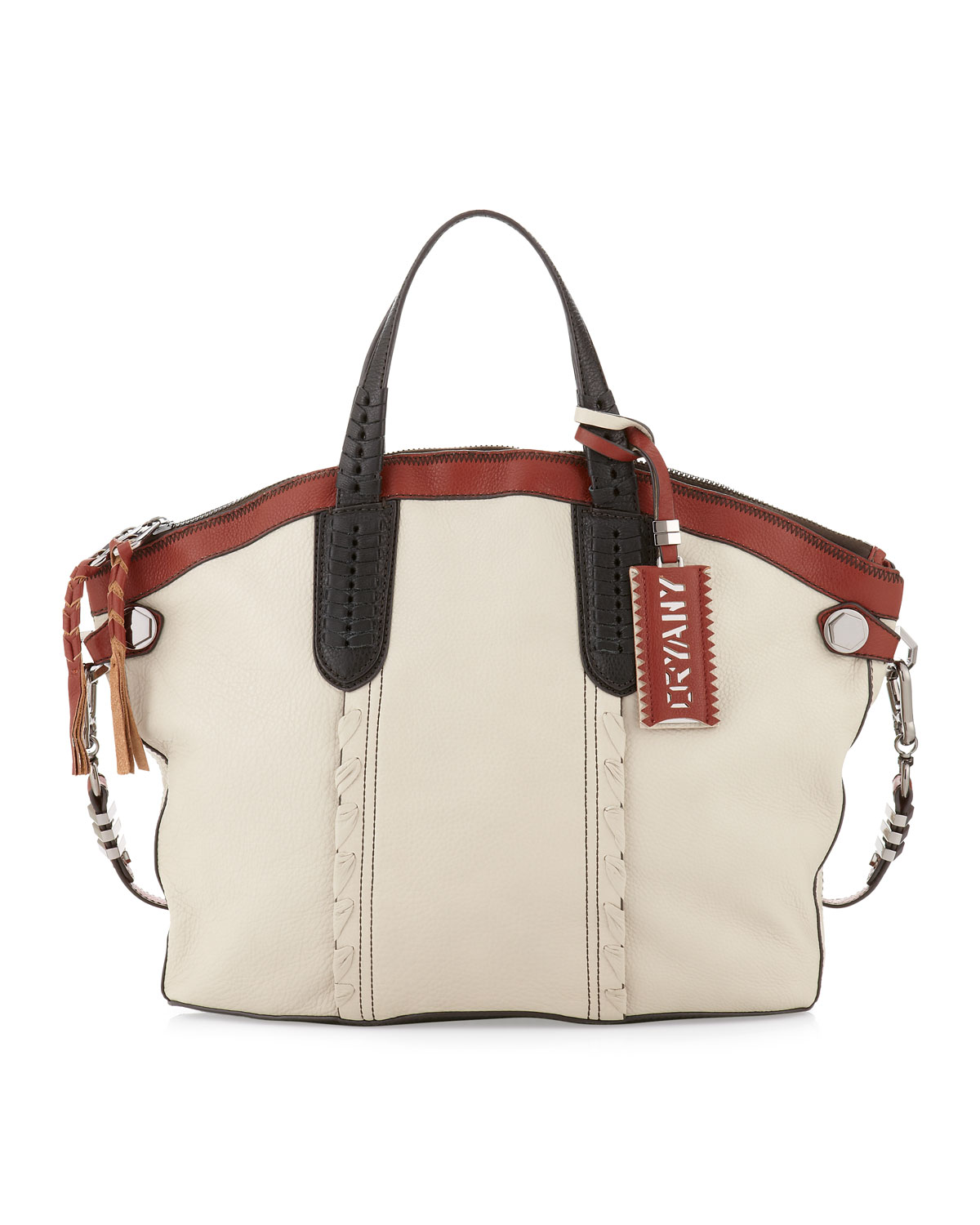 Oryany Cassie Whipstitch Convertible Tote Bag in Beige (bone) | Lyst