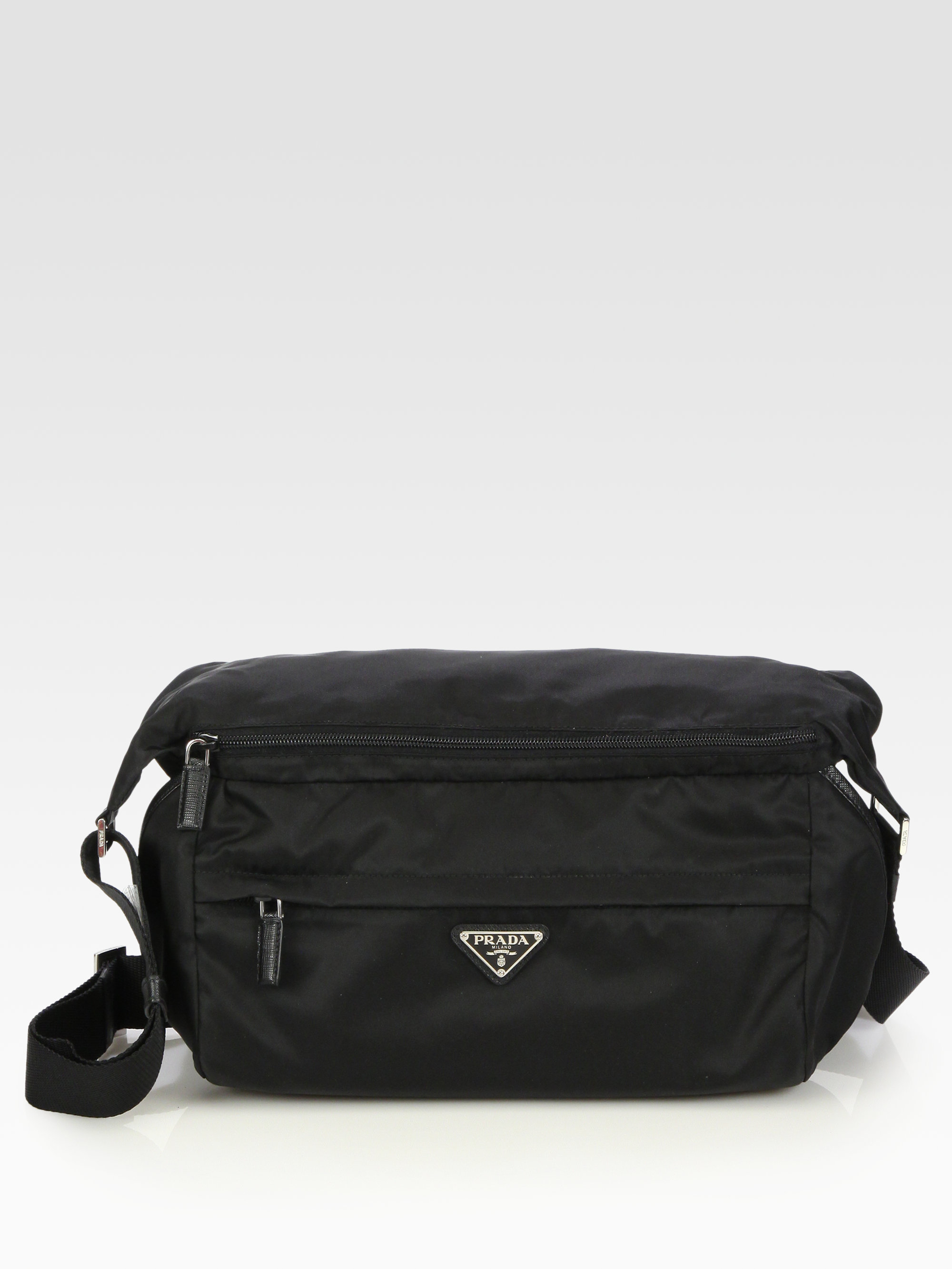 Lyst Prada Small Nylon Shoulder Bag In Black For Men