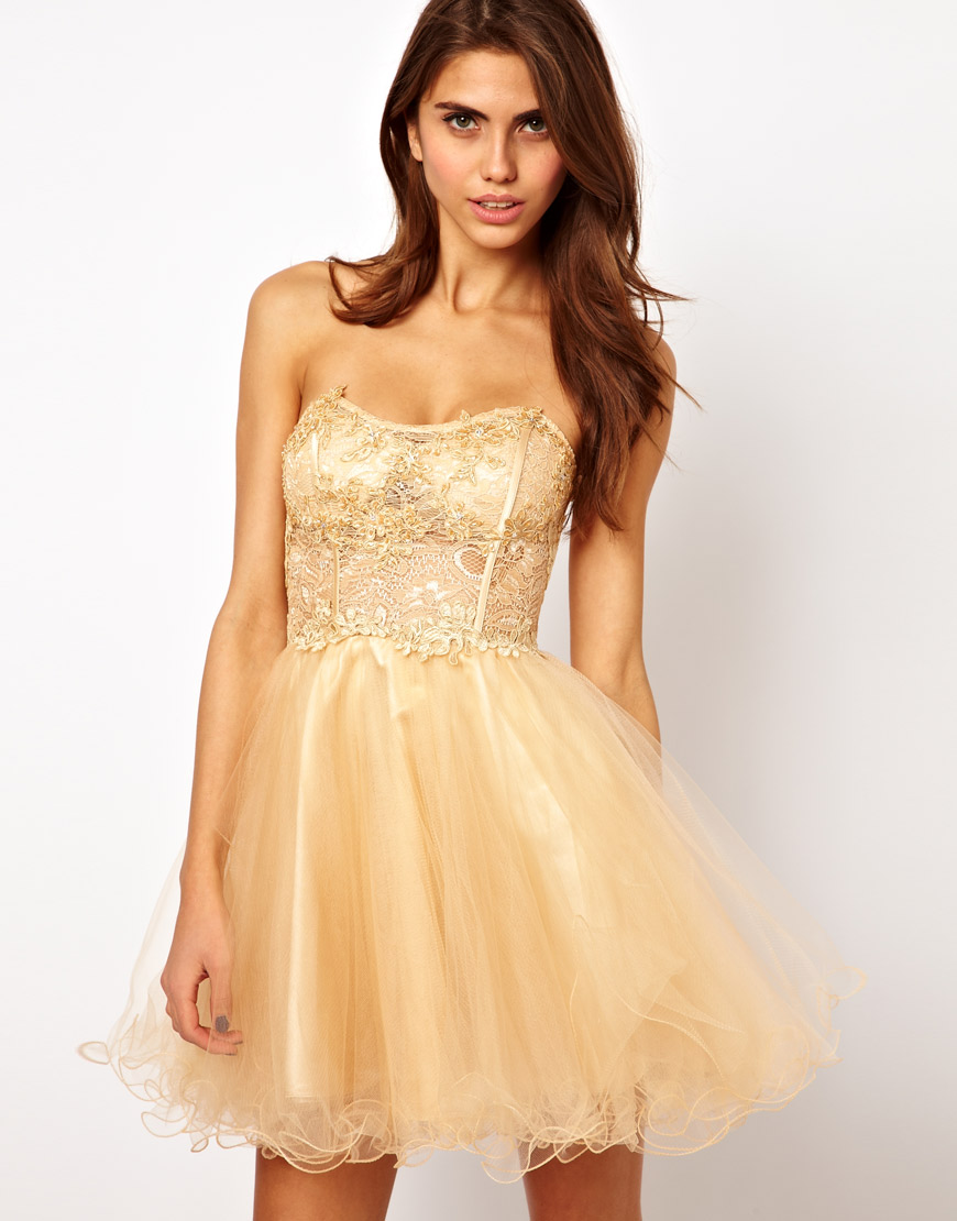 bandeau evening gown