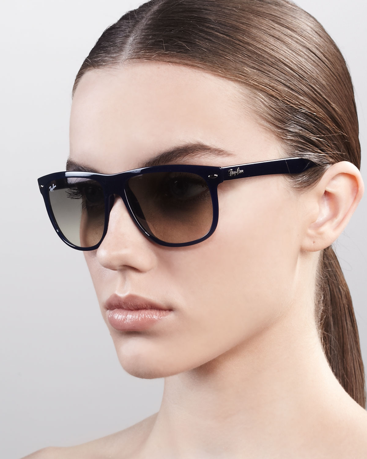 Ray-ban Boyfriend Sunglasses in Black | Lyst