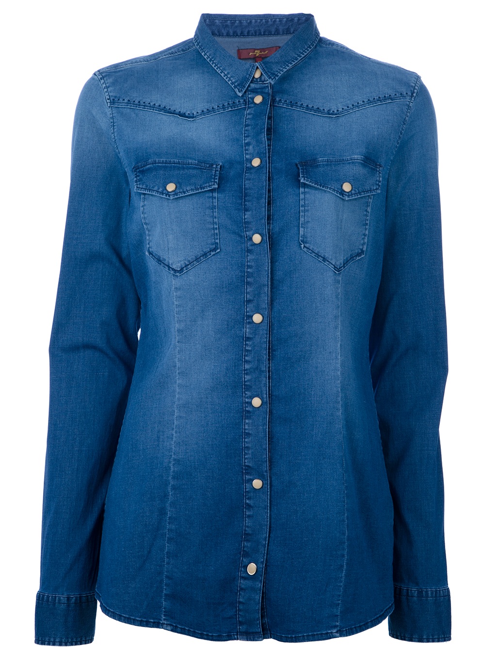 7 For All Mankind Denim Shirt in Blue (denim) | Lyst