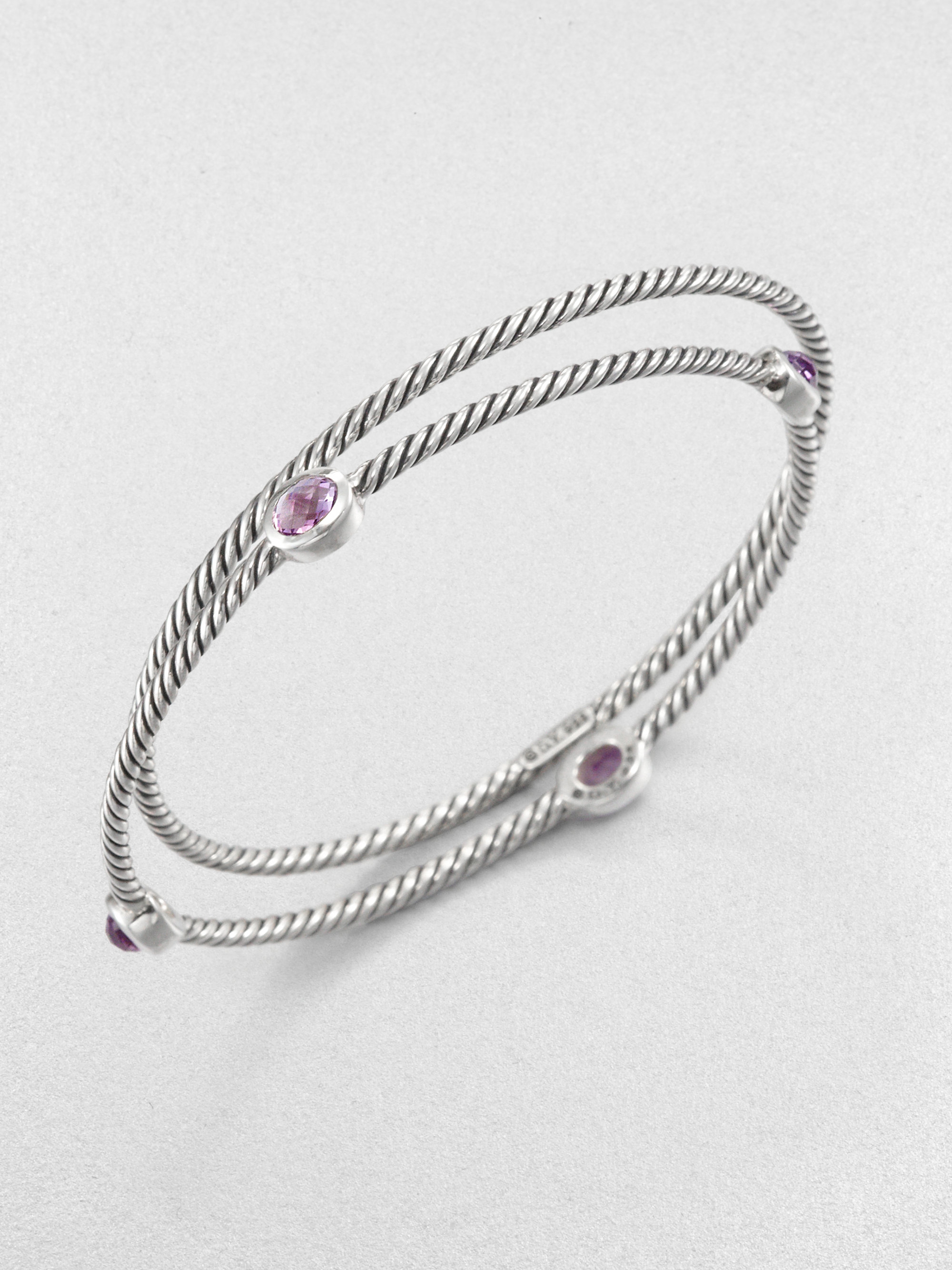 Lyst David Yurman Color Clics Bangles With Amethyst In Metallic Gallery